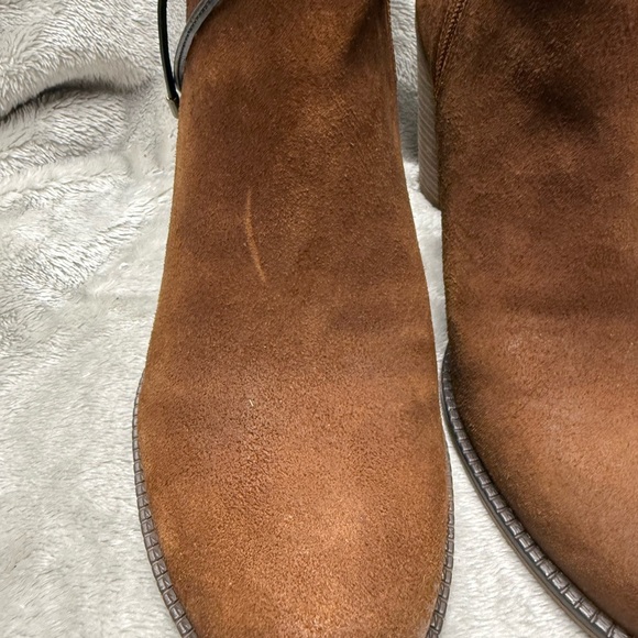 Franco Sarto Chestnut Suede Ankle Booties - Picture 4 of 12